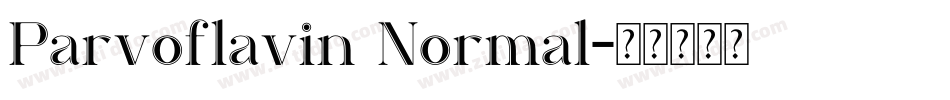 Parvoflavin Normal字体转换